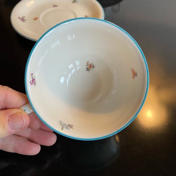 Pickard China Edgerton LORRAINE (2) Cup & Saucer Sets USA Made RARE, VINTAGE - Picture 4 of 7